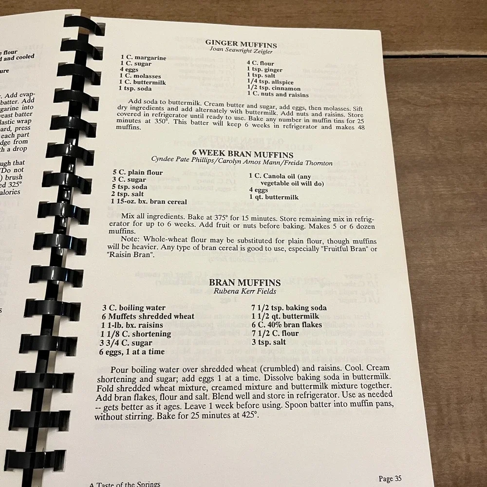 VTG A Taste of The Springs Cookbook Franklin Springs Georgia Church 1994 Comb